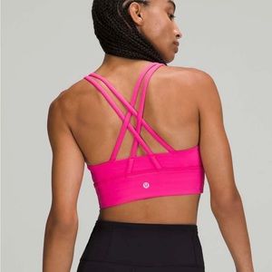 Lululemon Longline Energy Bra Size 10 Sonic Pink